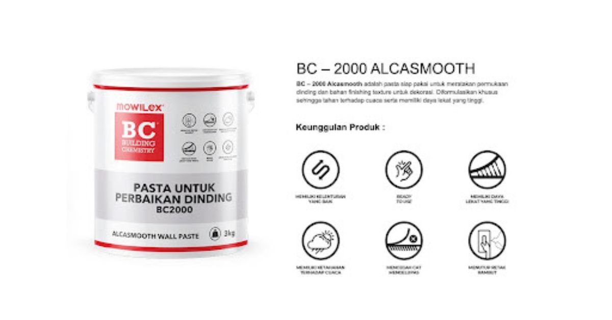 produk BC – 2000 Alcasmooth Wall Paste