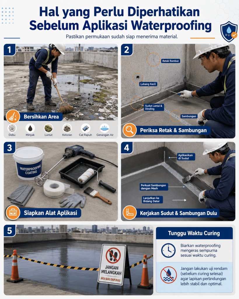 Hal yang Perlu Diperhatikan Sebelum Aplikasi Waterproofing
