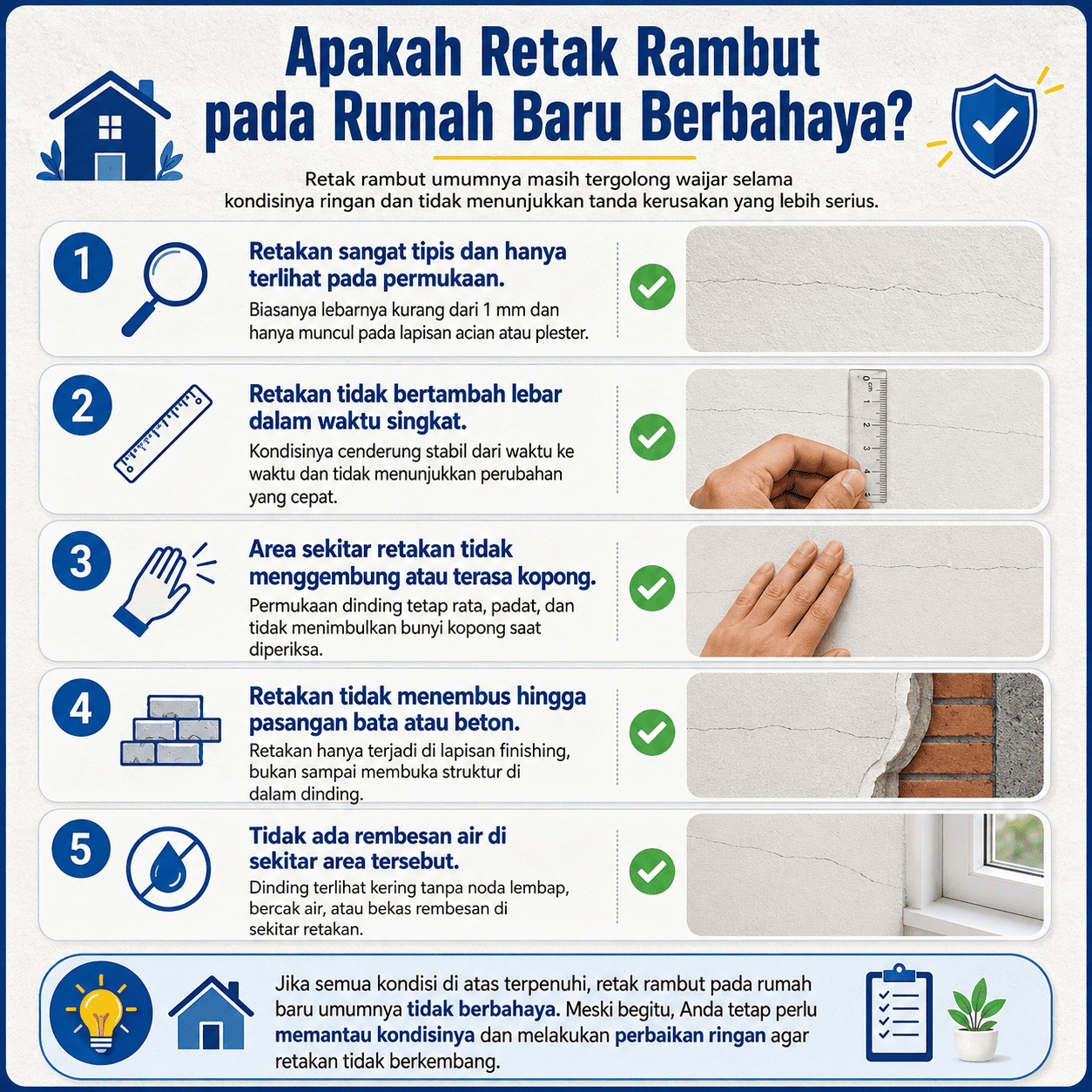 Apakah Retak Rambut pada Rumah Baru Berbahaya