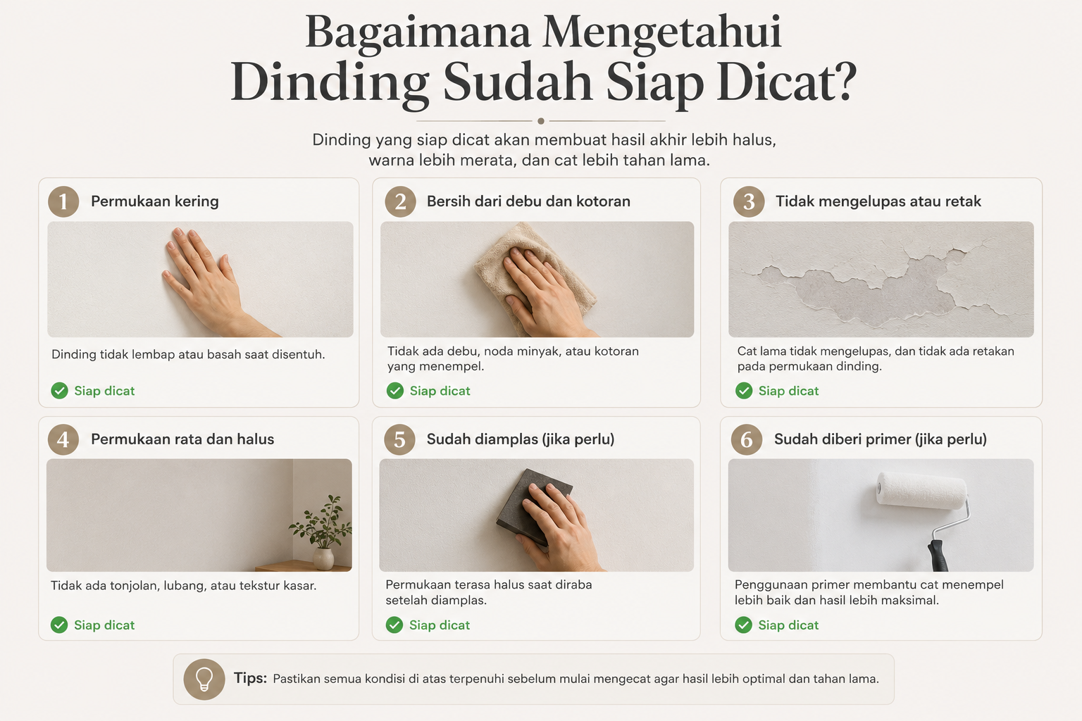 Bagaimana Mengetahui Dinding Sudah Siap Dicat