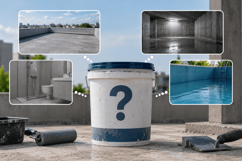 Menggunakan Waterproofing yang Tidak